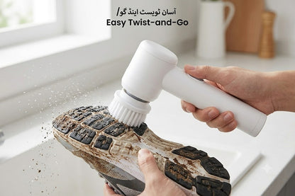 Electric Spin Scrubber White ABS Multi-Functional