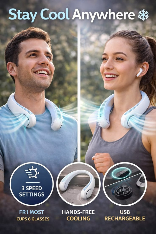 Hands-free Neck Fan for Men Women Portable Cooling