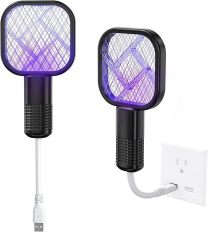 Portable Mosquito Killer Electric Swatter Purple Night Light USB Compatible