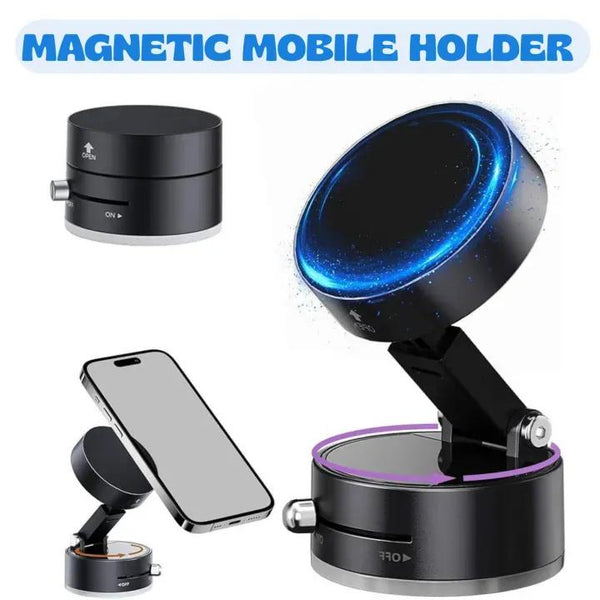 Magnetic Mobile Holder Black 360 Degree Swivel