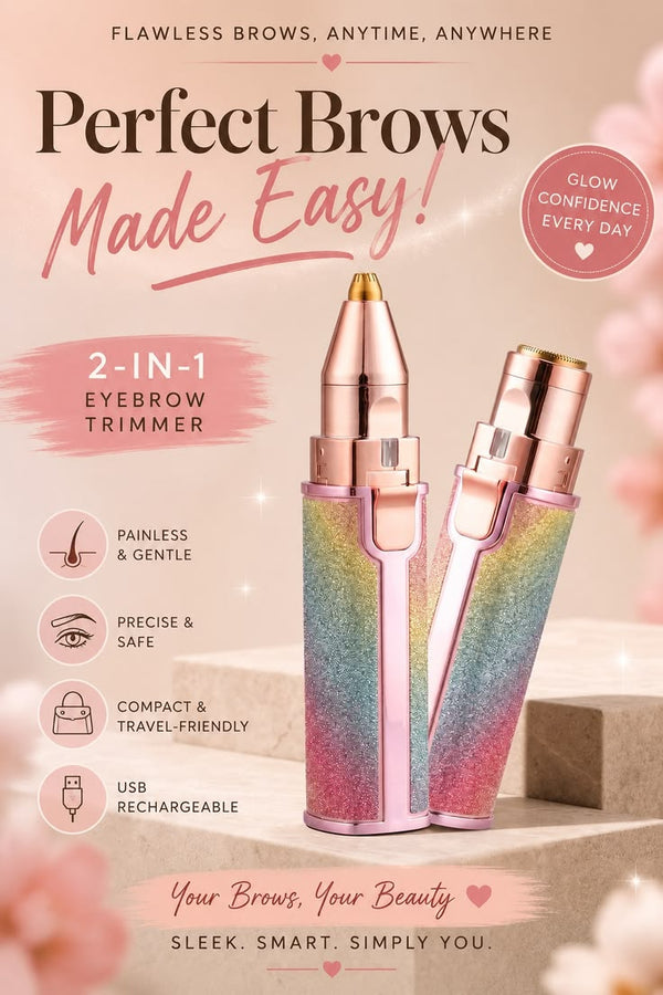 2 in 1 Rainbow Flawless Painless Face Hair Remover