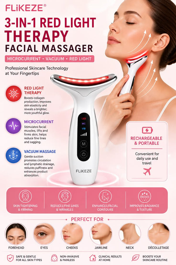 3D Smart Face & Neck Massager – Skin Tightening & Anti-Aging Beauty Device