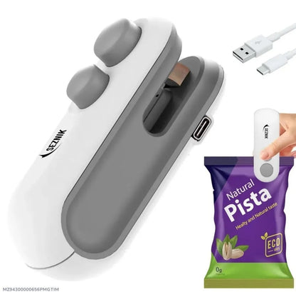 USB-C Sealing Machine for Pistachios Rice Gift Bags White  Color · White