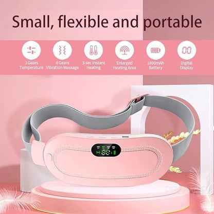 Electric Period Cramp Massager Vibrator Heating Belt for Menstrual Relief Pain Waist Stomach Warming Women Gift Box Packing